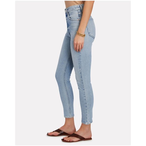 AGOLDE Nico High-Rise Slim Fit Jeans Cliffside sz 26 Women's Stretch Denim - Picture 14 of 16